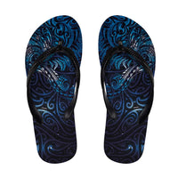 New Zealand New Year-Matariki Flip Flops Aotearoa Maori Tattoo Galaxy Sky