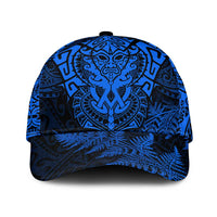 New Zealand Rugby All Blue Classic Cap Silver Fern All Black Mix Ta Moko LT9 Universal Fit Blue - Polynesian Pride