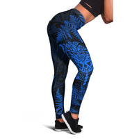 New Zealand Rugby All Blue Leggings Silver Fern All Black Mix Ta Moko LT9 - Polynesian Pride