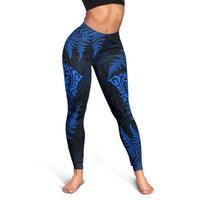 New Zealand Rugby All Blue Leggings Silver Fern All Black Mix Ta Moko LT9 - Polynesian Pride