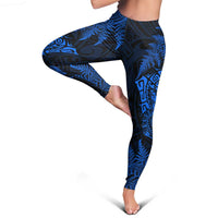 New Zealand Rugby All Blue Leggings Silver Fern All Black Mix Ta Moko LT9 - Polynesian Pride