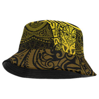 New Zealand Rugby All Gold Bucket Hat Silver Fern All Black Mix Ta Moko LT9 One Size Gold - Polynesian Pride