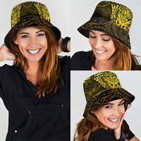 New Zealand Rugby All Gold Bucket Hat Silver Fern All Black Mix Ta Moko LT9 - Polynesian Pride