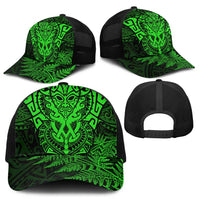 New Zealand Rugby All Green Baseball Net Cap Silver Fern All Black Mix Ta Moko LT9 - Polynesian Pride