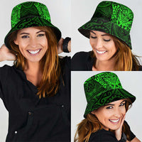 New Zealand Rugby All Green Bucket Hat Silver Fern All Black Mix Ta Moko LT9 - Polynesian Pride