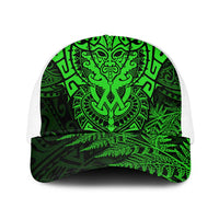 New Zealand Rugby All Green Mesh Trucker Cap Silver Fern All Black Mix Ta Moko - Polynesian Pride