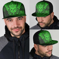 New Zealand Rugby All Green Mesh Trucker Cap Silver Fern All Black Mix Ta Moko - Polynesian Pride