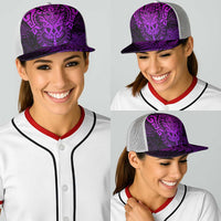 New Zealand Rugby All Purple Baseball Net Cap Silver Fern All Black Mix Ta Moko LT9 - Polynesian Pride