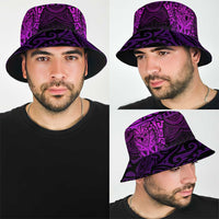 New Zealand Rugby All Purple Bucket Hat Silver Fern All Black Mix Ta Moko LT9 - Polynesian Pride