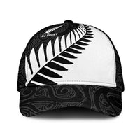 New Zealand Silver Fern Rugby Classic Cap All Black Go Champions Maori Pattern LT14 Universal Fit Black - Polynesian Pride