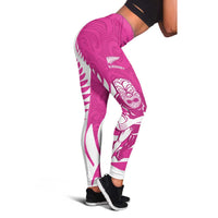 New Zealand Silver Fern Rugby Leggings Go All Black Maori Pink Version LT14 - Polynesian Pride