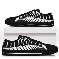 New Zealand Silver Fern Rugby Low Top Shoes All Black Go Champions Maori Pattern - Polynesian Pride