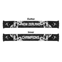 New Zealand WC2026 Black Soccer Scarf Silver Fern LT7 - Polynesian Pride