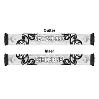 New Zealand WC2026 White Soccer Scarf Silver Fern LT7 - Polynesian Pride