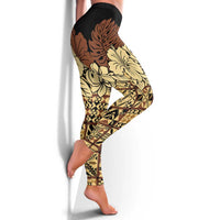 Niue Hiapo Motif Leggings Tapa Classic - Black Ver