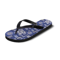 Northern Mariana Islands Magof Nochebuena Flip Flops Pacific Patchwork Xmas Vibes LT9 - Polynesian Pride