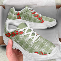 Omaomao Aloha Hawaii Chunky Sneakers Rosebud Lei With Palaka Motif - Polynesian Pride