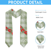 Omaomao Aloha Hawaii Graduation Stole Rosebud Lei With Palaka Motif - Polynesian Pride