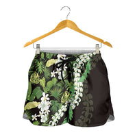 Omaomao Aloha Hawaii Lei Shorts for Women Tropical Flowers Elegant Vibe - Polynesian Pride