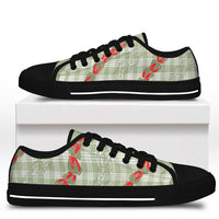 Omaomao Aloha Hawaii Low Top Shoes Rosebud Lei With Palaka Motif - Polynesian Pride