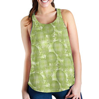 Omaomao Hawaii Breadfruit Palaka Motifs Women Racerback Tank LT14 - Polynesian Pride
