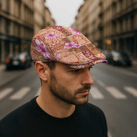 Orange Hawaii Hibiscus Tropical Flowers Motifs Jeff Hat - Polynesian Pride
