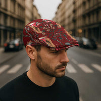 Oxblood Bird of Batik Papua Jeff Hat Exotic Natural Wealth of Papua - Polynesian Pride