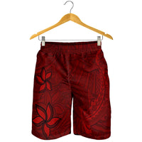 Oxblood Polynesia Shorts for Men Hawaiian Tribal Hammerhead Shark Tattoo - Polynesian Pride