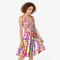 Palaka with Honu and Hibiscus Midi Dress Hawaiian Heritage Spirit - Polynesian Pride