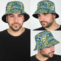 Palau Ungil Kurismas Bucket Hat Pacific Patchwork Xmas Vibes - Polynesian Pride