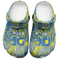 Palau Ungil Kurismas Clogs Shoes Pacific Patchwork Xmas Vibes - Polynesian Pride