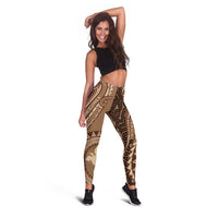 Papua New Guinea Oro Tapa Motif Leggings Classic LT7 - Polynesian Pride