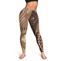 Papua New Guinea Oro Tapa Motif Leggings Classic LT7 - Polynesian Pride