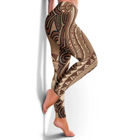 Papua New Guinea Oro Tapa Motif Leggings Classic LT7 - Polynesian Pride