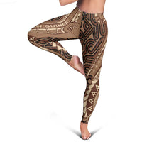 Papua New Guinea Oro Tapa Motif Leggings Classic LT7 - Polynesian Pride
