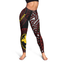 Papua New Guinea Oro Tapa Motif Leggings Special LT7 - Polynesian Pride