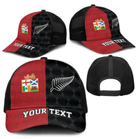 Personalised British Lions New Zealand Baseball Net Cap Sporty Style - Polynesian Pride