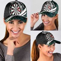 Personalized NZ Darts Classic Cap Paua Shell Maori Koru Whakairo LT7 - Polynesian Pride