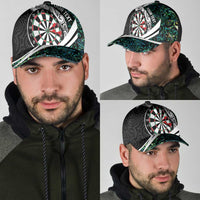 Personalized NZ Darts Classic Cap Paua Shell Maori Koru Whakairo LT7 - Polynesian Pride