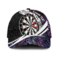 Personalized NZ Darts Classic Cap Paua Shell Maori Koru Whakairo - Purple LT7 Universal Fit Purple - Polynesian Pride