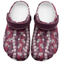 Pikake Maile Tiare Lei Clogs Shoes Akala Lauhala Pattern