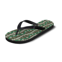 Pikake Maile Tiare Lei Flip Flops Omaomao Lauhala Pattern