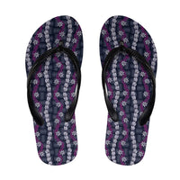 Pikake Maile Tiare Lei Flip Flops Poni Lauhala Pattern