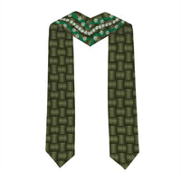 Pikake Maile Tiare Lei Graduation Stole Omaomao Lauhala Pattern