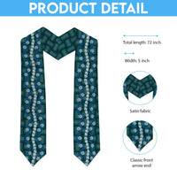 Pikake Maile Tiare Lei Graduation Stole Polu Lauhala Pattern