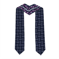 Pikake Maile Tiare Lei Graduation Stole Poni Lauhala Pattern