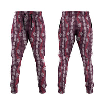 Pikake Maile Tiare Lei Jogger Pants Akala Lauhala Pattern