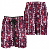 Pikake Maile Tiare Lei Shorts for Men Akala Lauhala Pattern