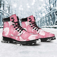 Pink Aloha Hawaii All Season Boots Monstera Hibiscus Plumeria Seamless Vibes - Polynesian Pride
