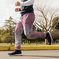 Pink Aloha Hawaii Jogger Pants Monstera Hibiscus Plumeria Seamless Vibes - Polynesian Pride